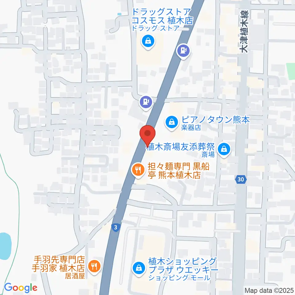 大谷楽器 植木教室周辺のホテル一覧地図