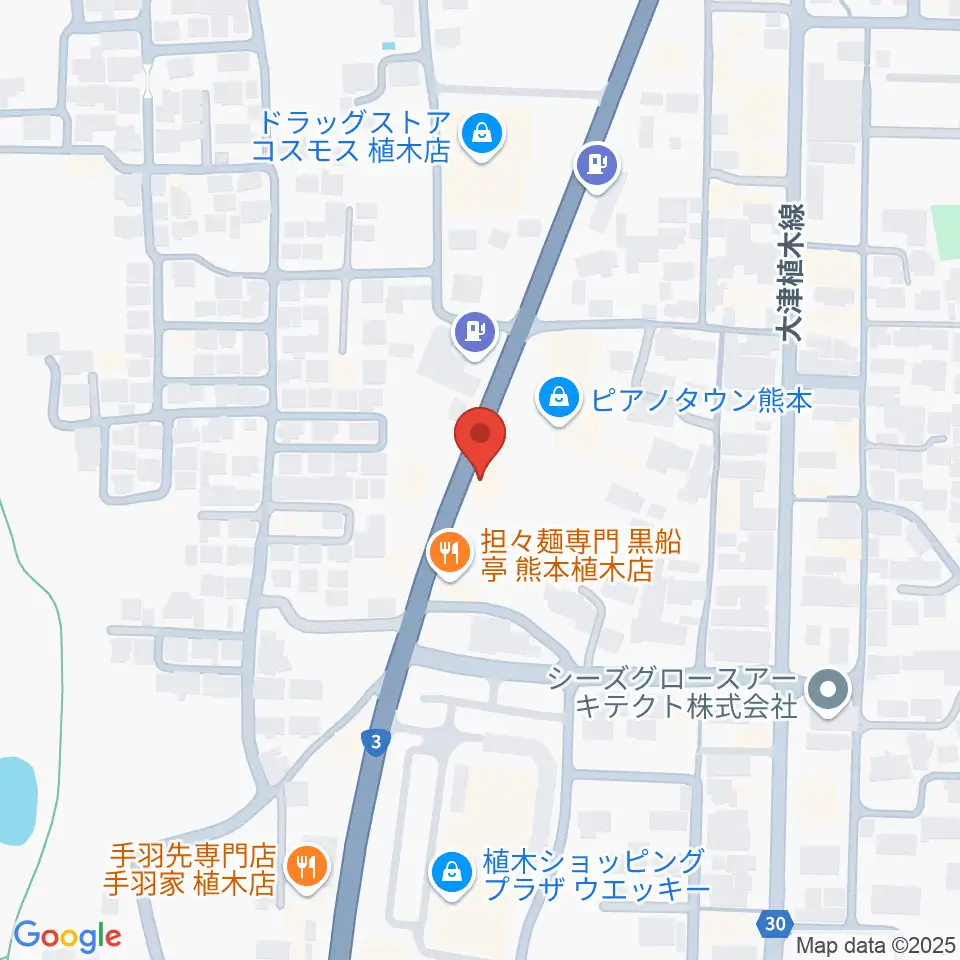 大谷楽器 植木教室周辺のホテル一覧地図