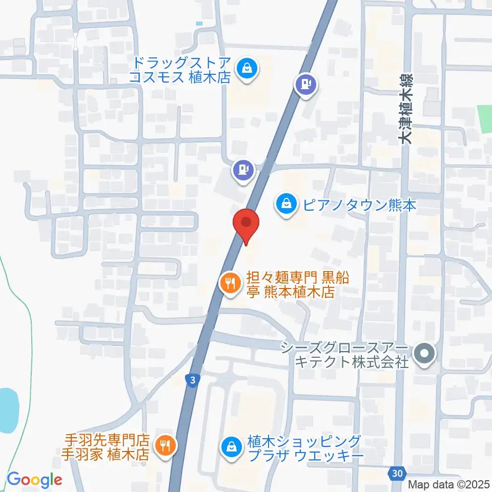 大谷楽器 植木教室周辺のホテル一覧地図