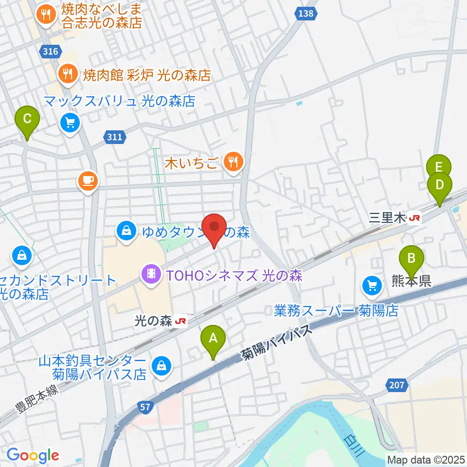 大谷楽器 光の森教室周辺のホテル一覧地図