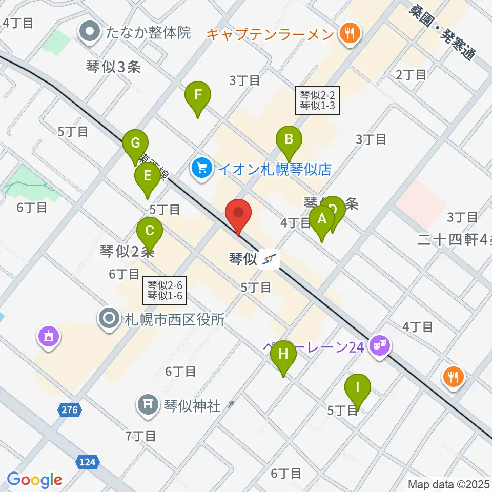 ターミナルプラザことにパトス周辺のホテル一覧地図