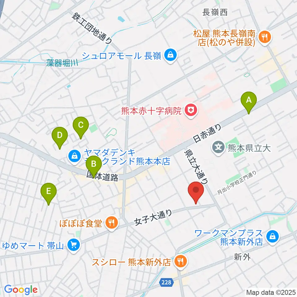 大谷楽器 月出教室周辺のホテル一覧地図