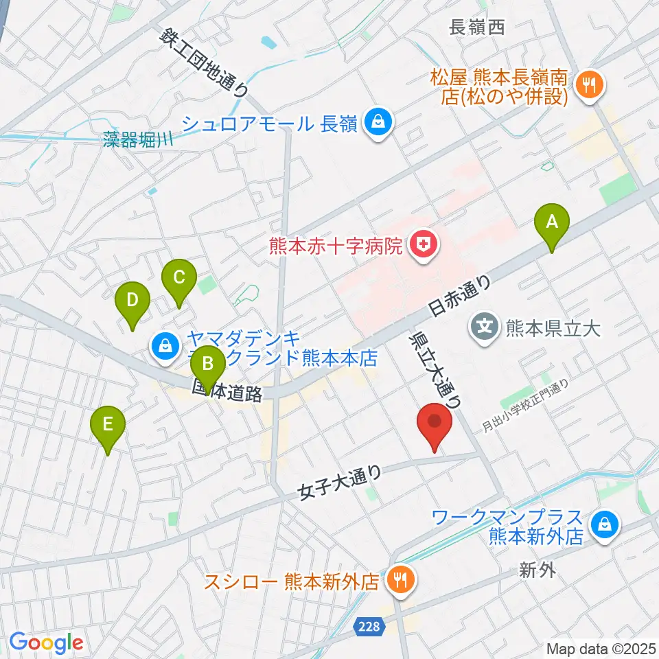大谷楽器 月出教室周辺のホテル一覧地図