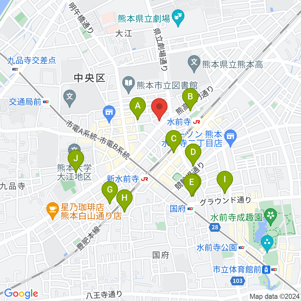 大谷楽器 大江教室周辺のホテル一覧地図