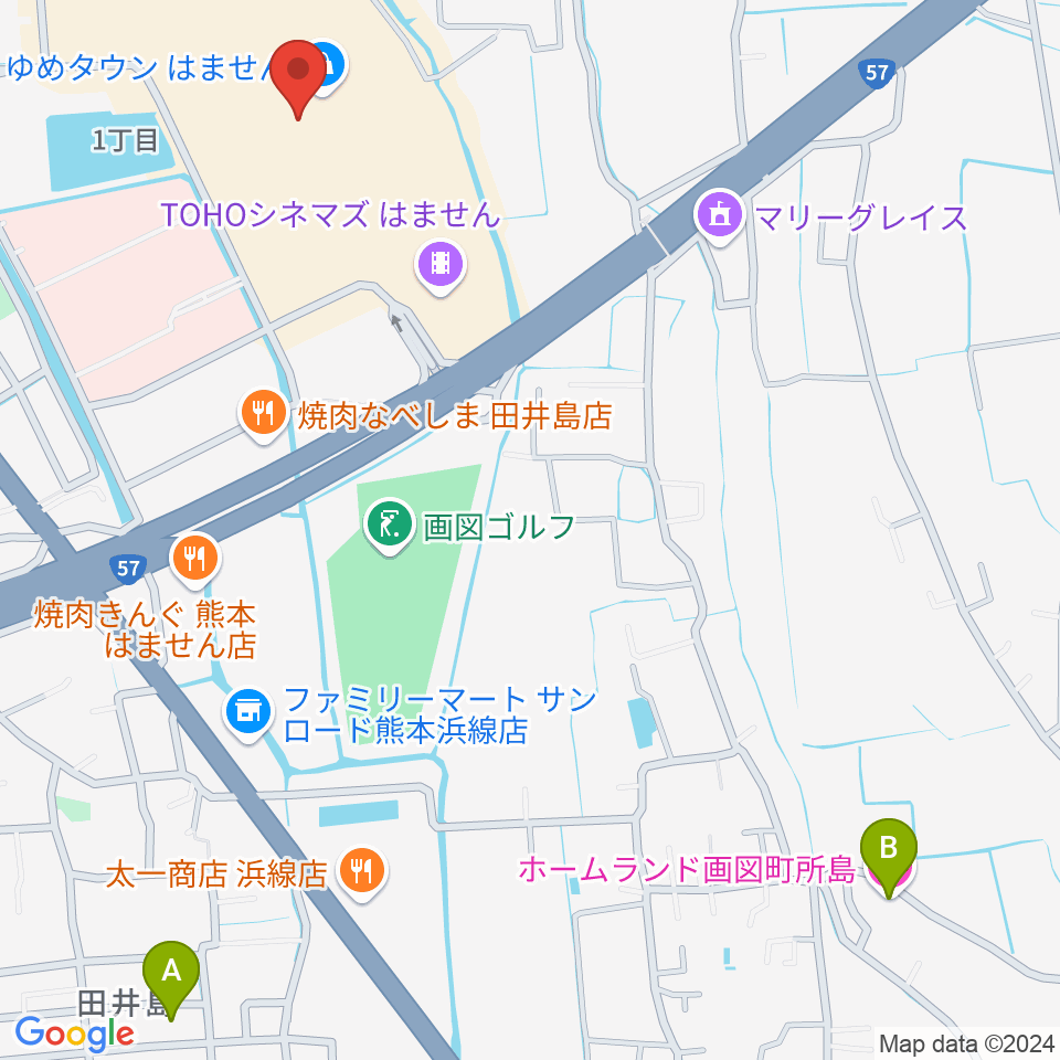 大谷楽器 はません教室周辺のホテル一覧地図