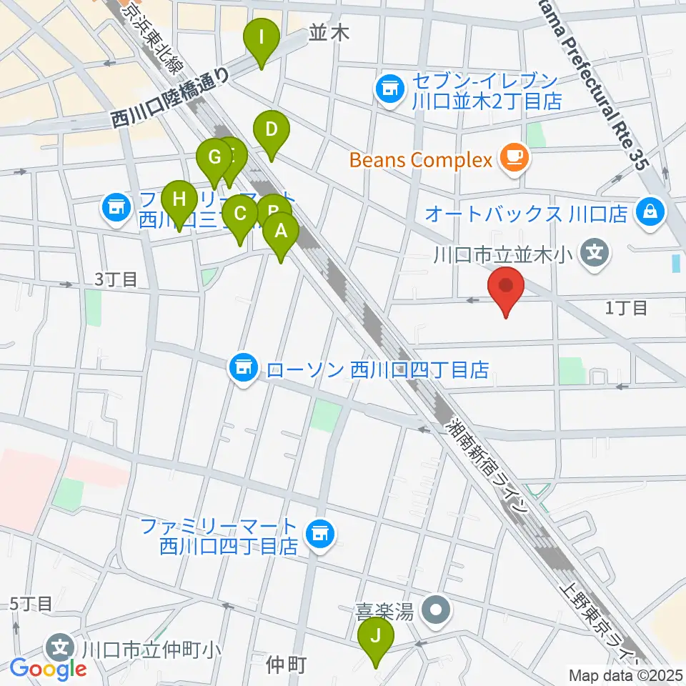 ワゴムスタジオ周辺のホテル一覧地図