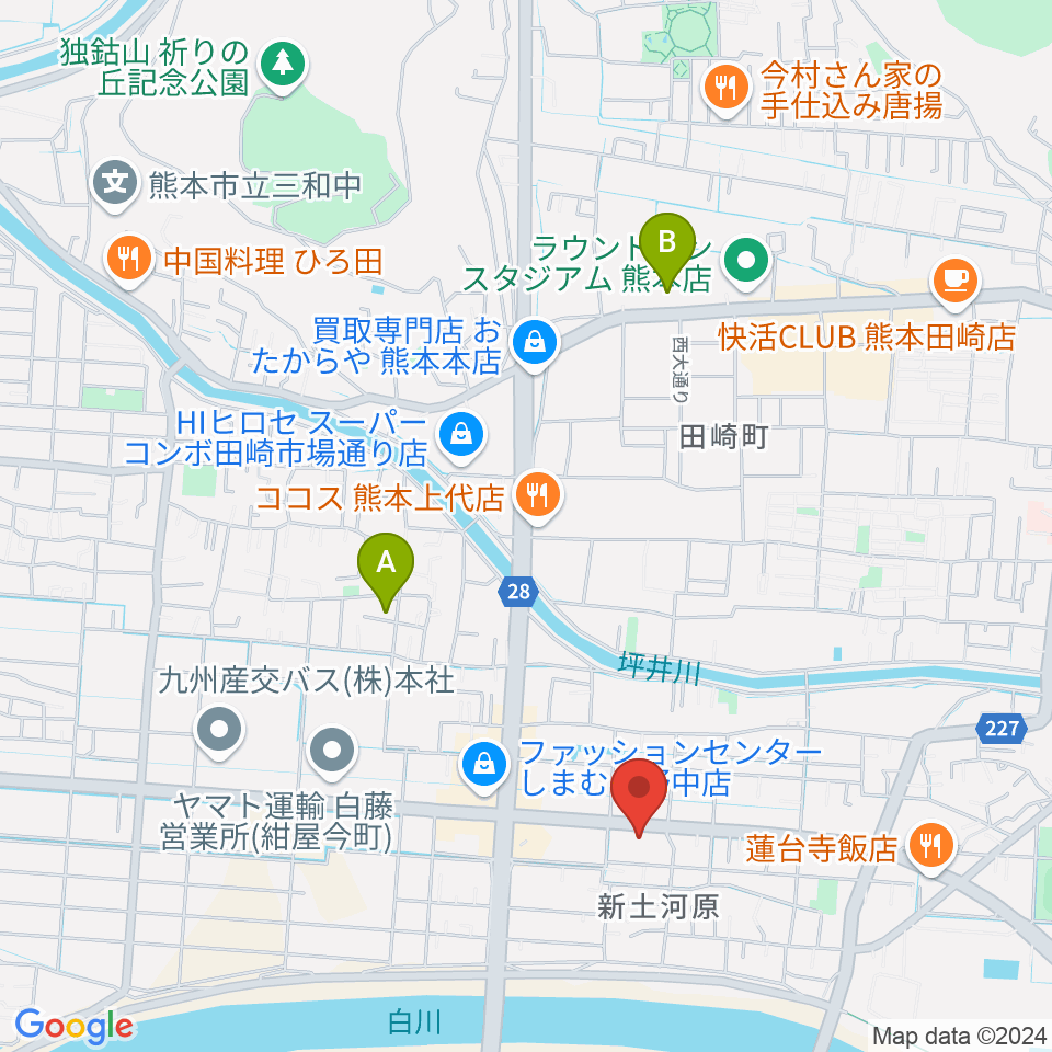 大谷楽器 新土河原教室周辺のホテル一覧地図