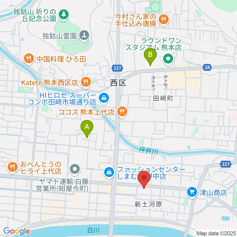 大谷楽器 新土河原教室周辺のホテル一覧地図