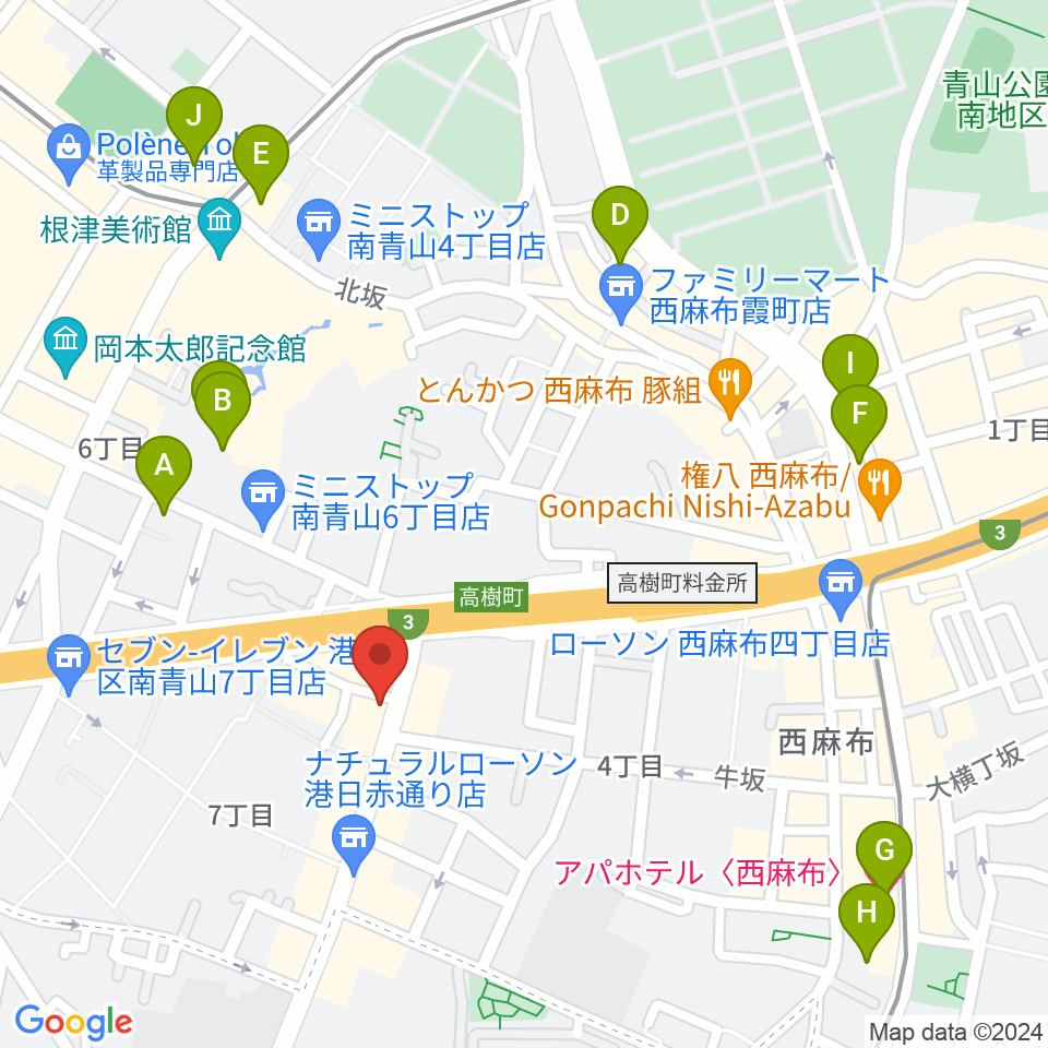 ギガバー東京周辺のホテル一覧地図