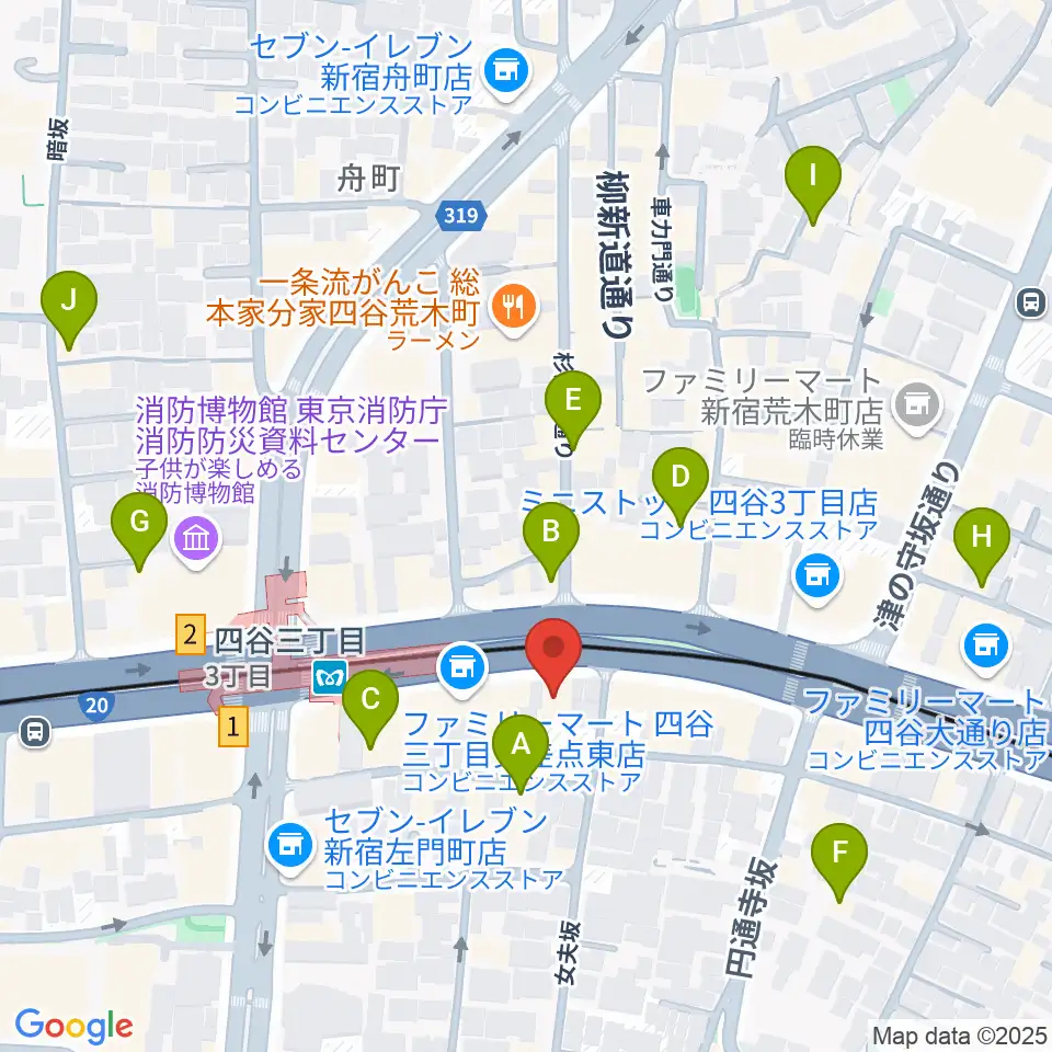 四谷ロータス周辺のホテル一覧地図