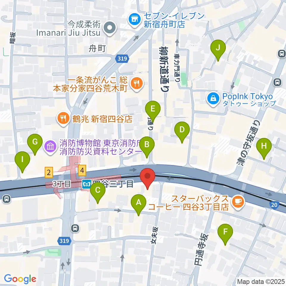 四谷ロータス周辺のホテル一覧地図
