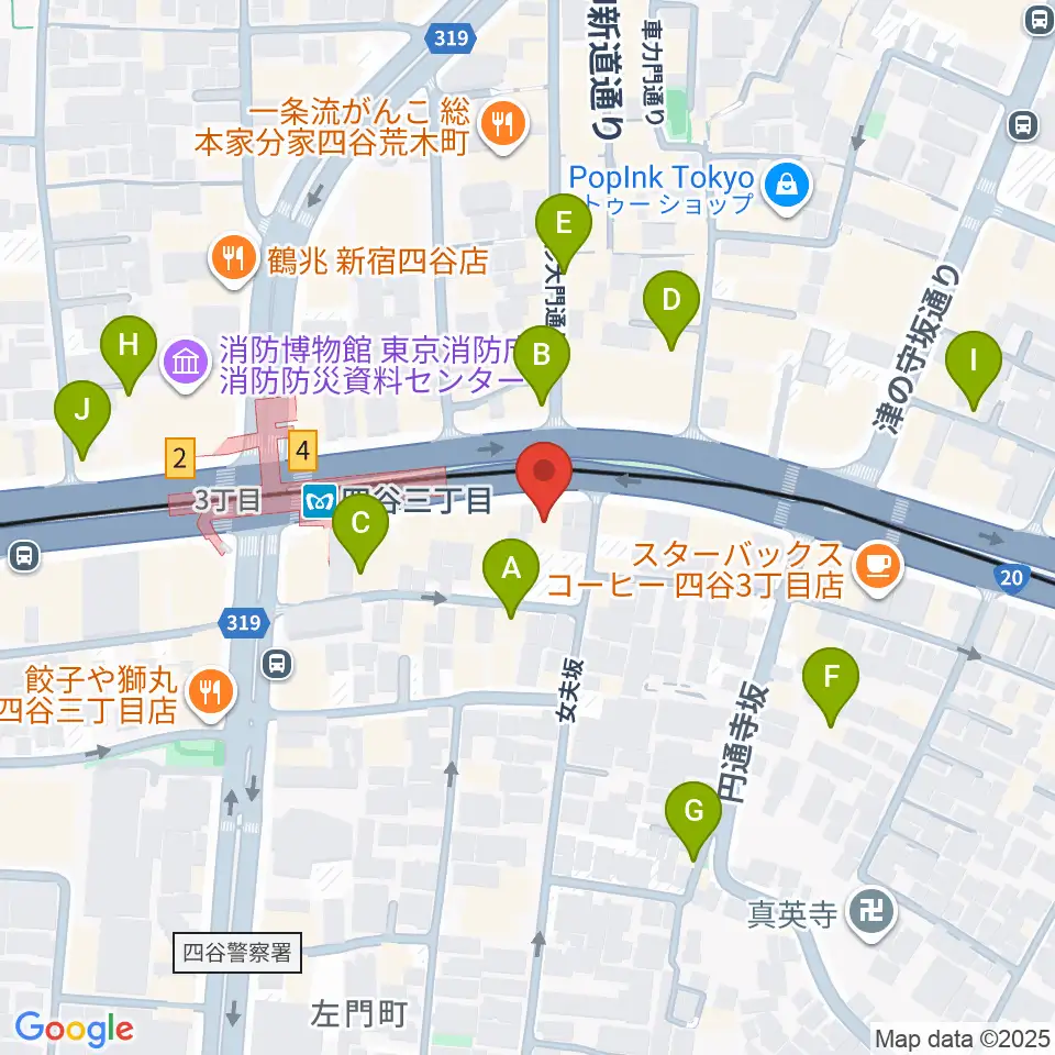 四谷ロータス周辺のホテル一覧地図
