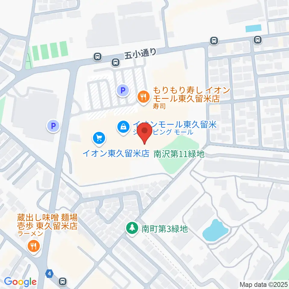 山野楽器 イオンモール東久留米店周辺のホテル一覧地図