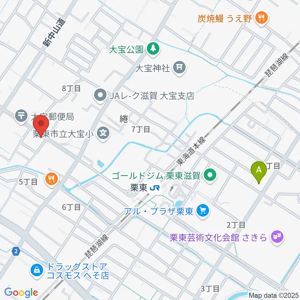 ロマン楽器 ユニスタイル栗東周辺のホテル一覧地図