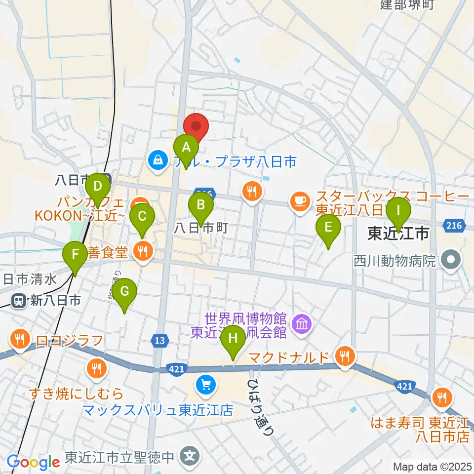 昭和堂楽器周辺のホテル一覧地図
