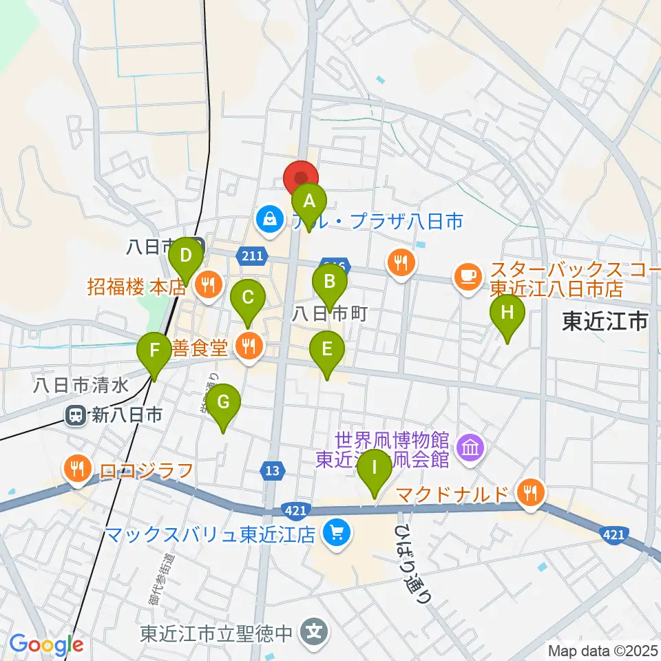 昭和堂楽器周辺のホテル一覧地図