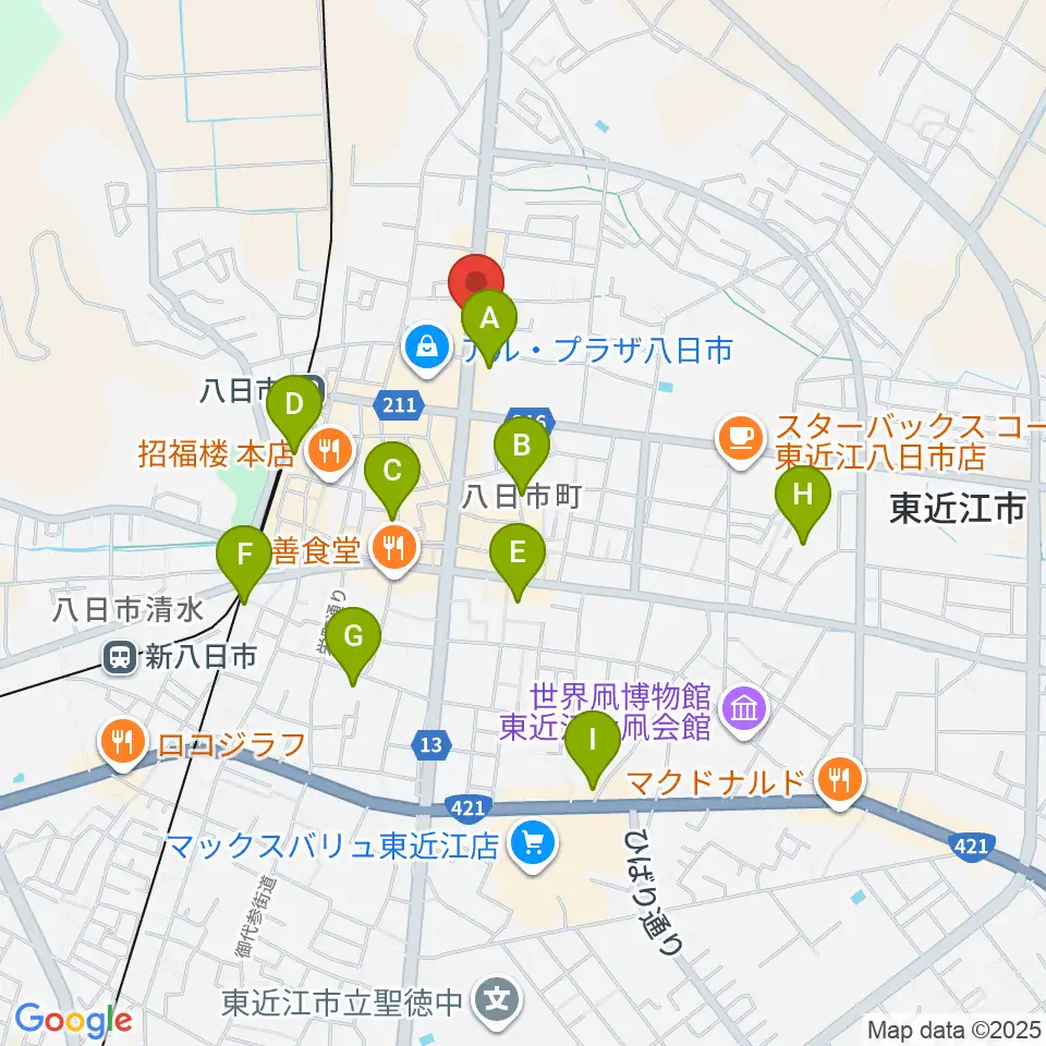 昭和堂楽器周辺のホテル一覧地図