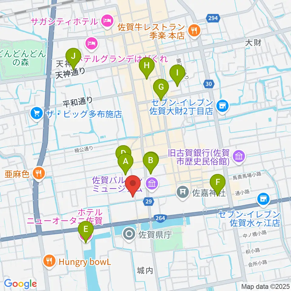 中央楽器ミュージックサロン周辺のホテル一覧地図