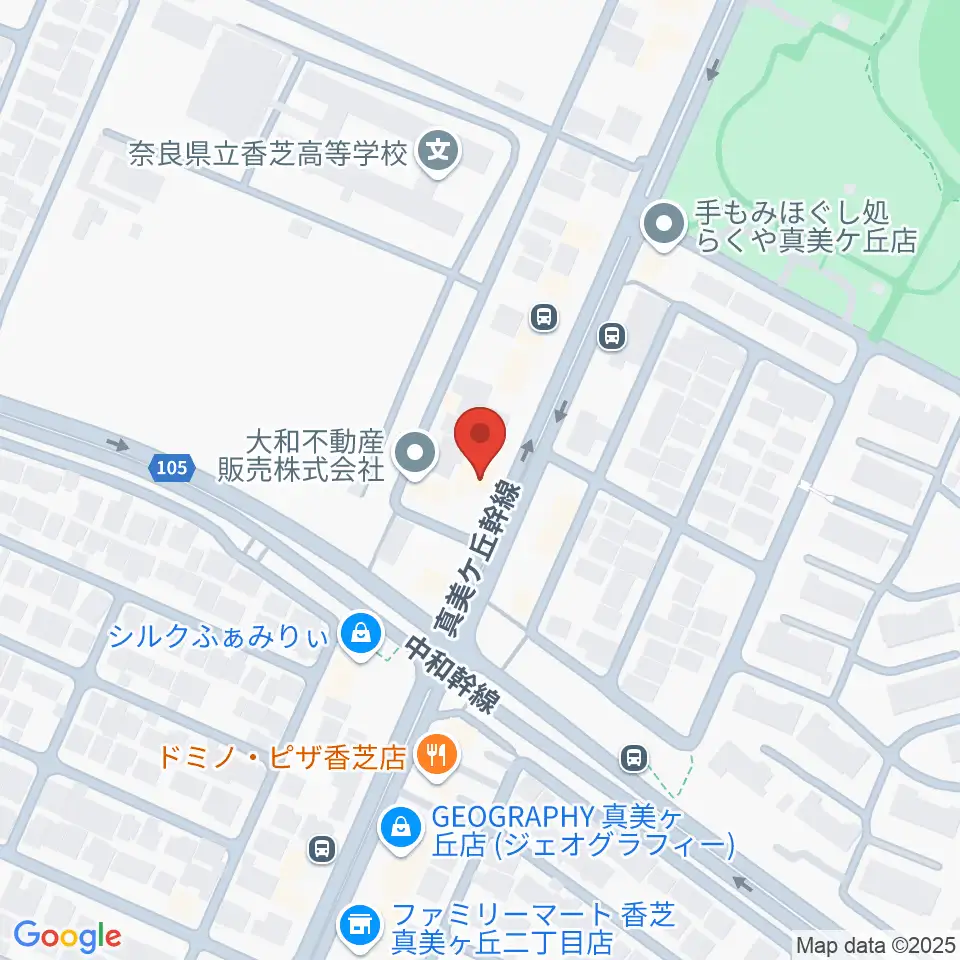 天理楽器 香芝店周辺のホテル一覧地図
