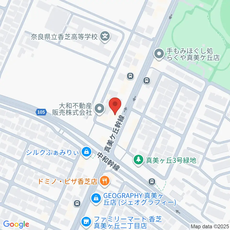 天理楽器 香芝店周辺のホテル一覧地図