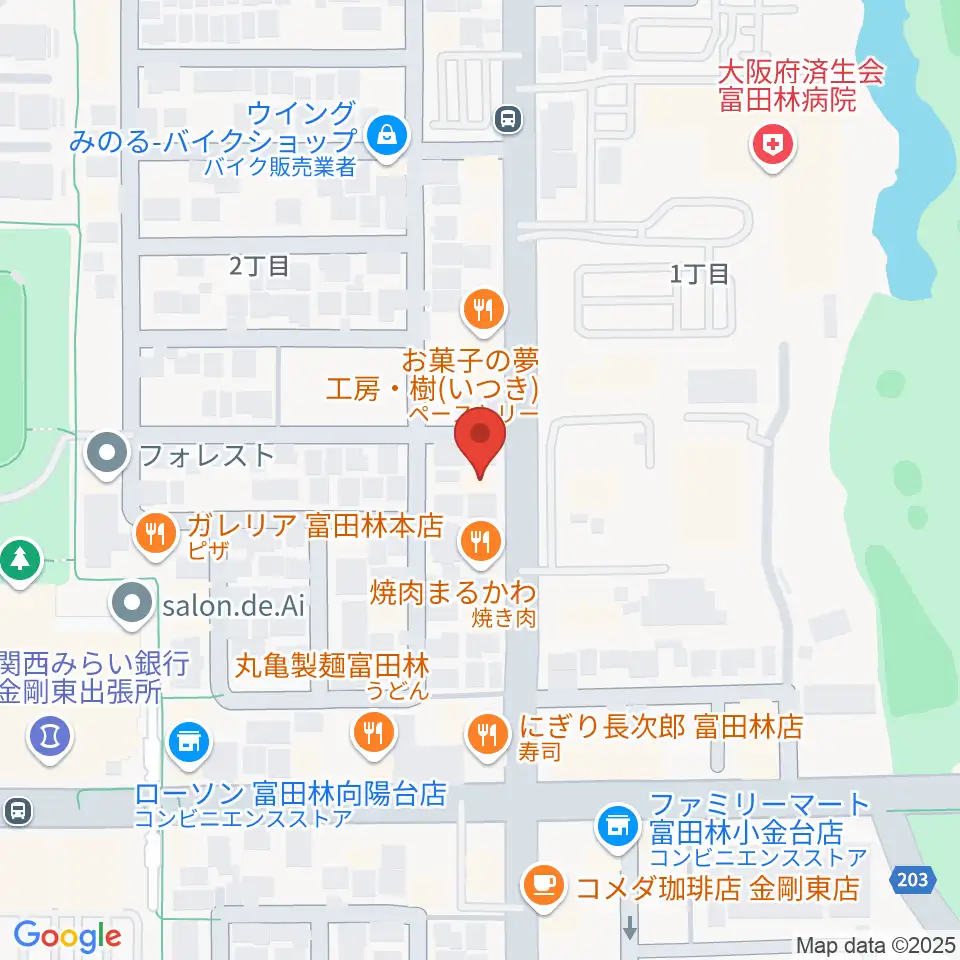 天理楽器 富田林店周辺のホテル一覧地図