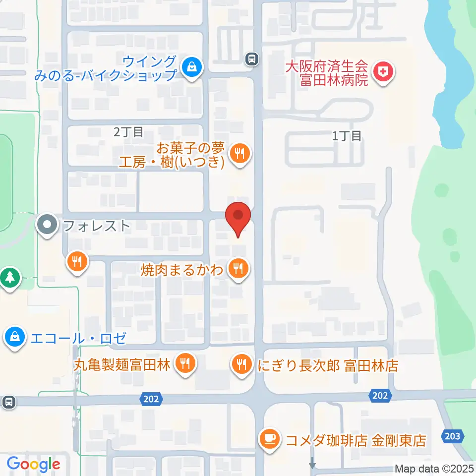天理楽器 富田林店周辺のホテル一覧地図