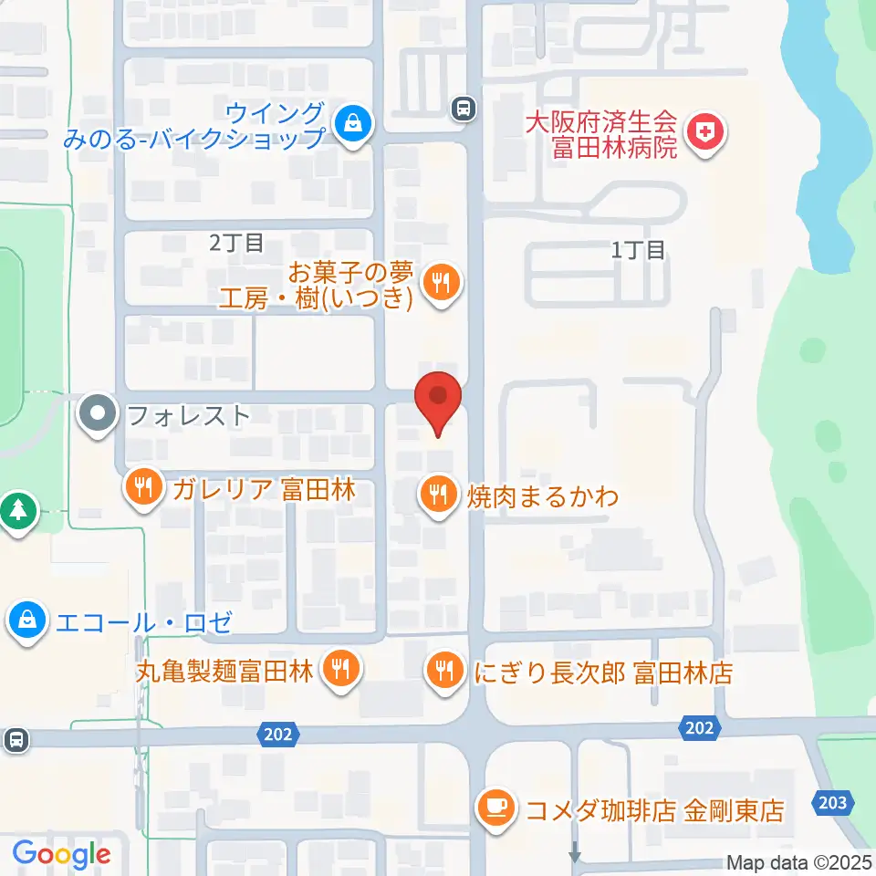 天理楽器 富田林店周辺のホテル一覧地図