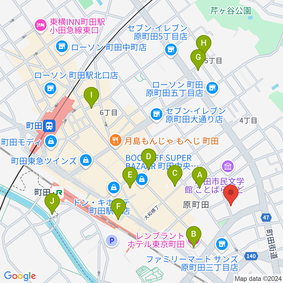 町田ミュージックサロンフォーボイス周辺のホテル一覧地図