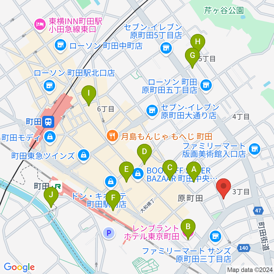 町田ミュージックサロンフォーボイス周辺のホテル一覧地図