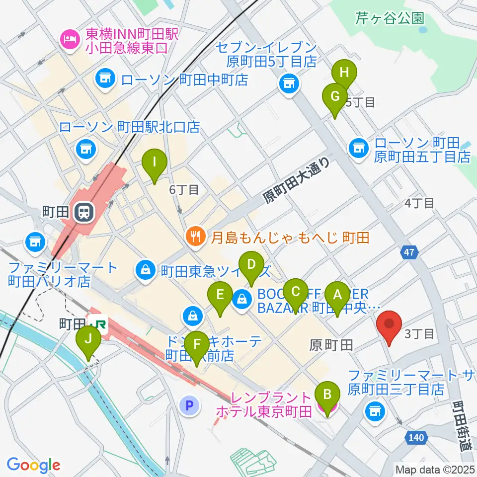 町田ミュージックサロンフォーボイス周辺のホテル一覧地図