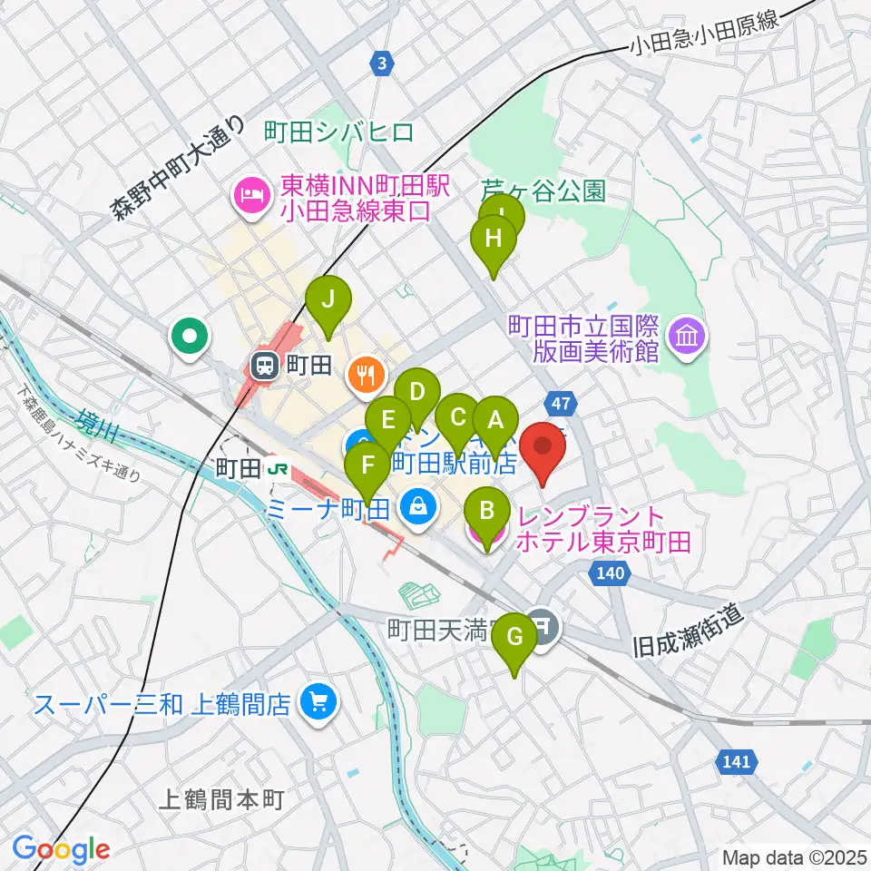 町田ミュージックサロンフォーボイス周辺のホテル一覧地図