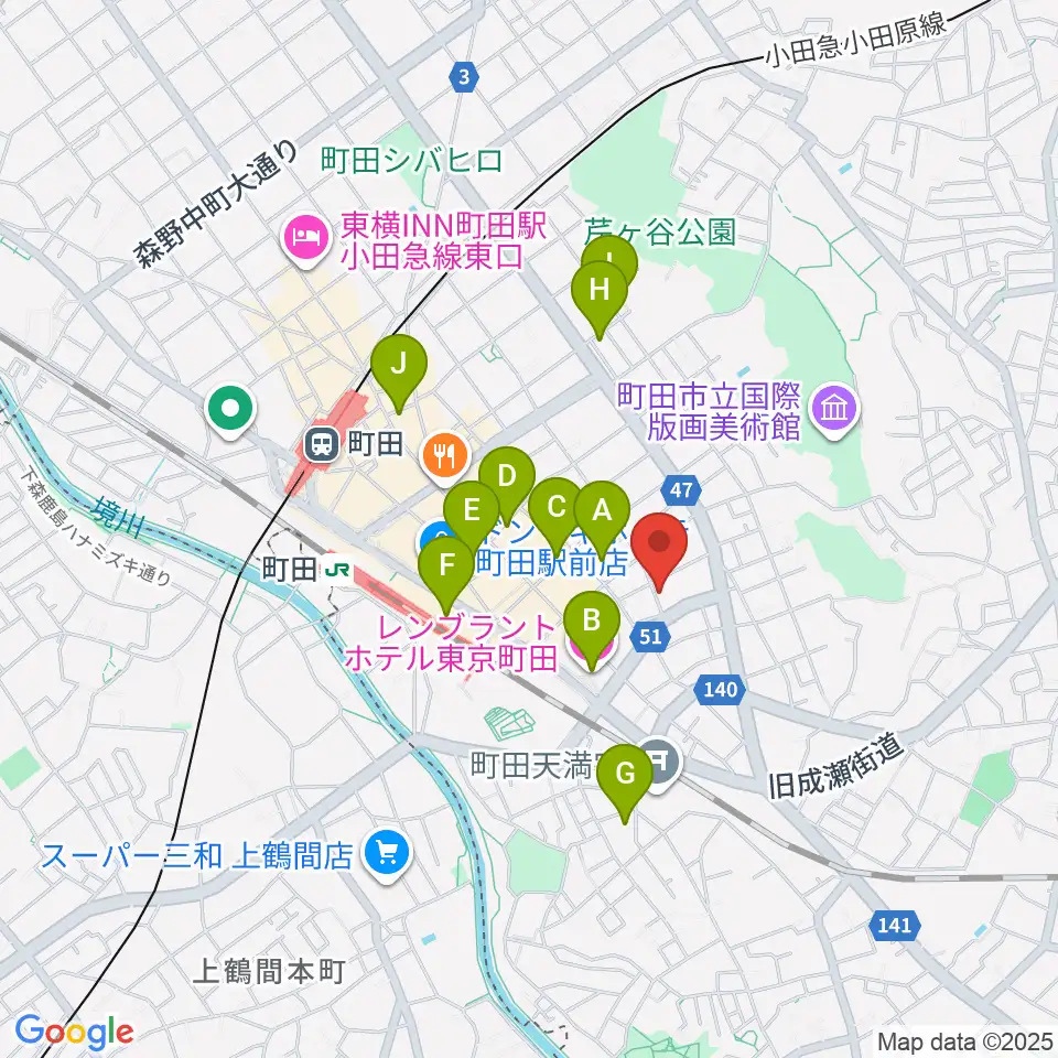 町田ミュージックサロンフォーボイス周辺のホテル一覧地図