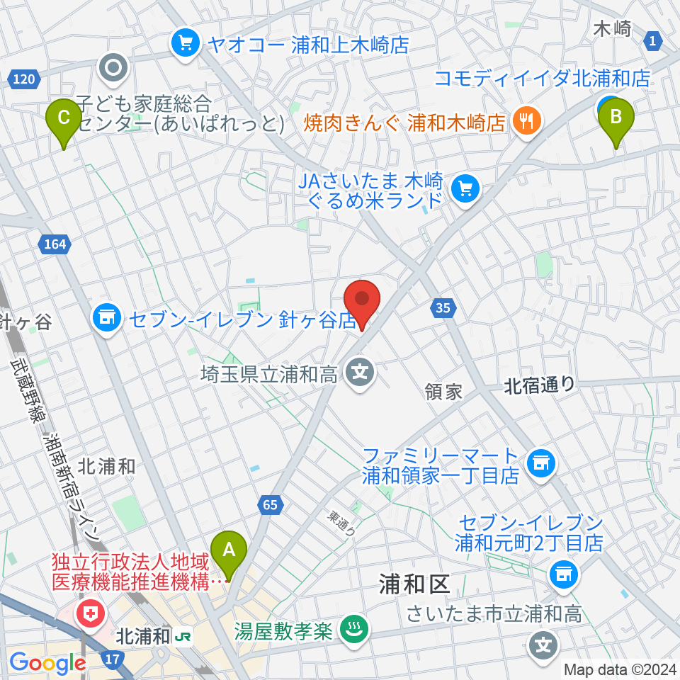 柏屋楽器 領家ミュージックセンター周辺のホテル一覧地図