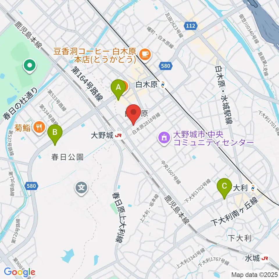 フカノ楽器店 大野城ピアノ教室周辺のホテル一覧地図