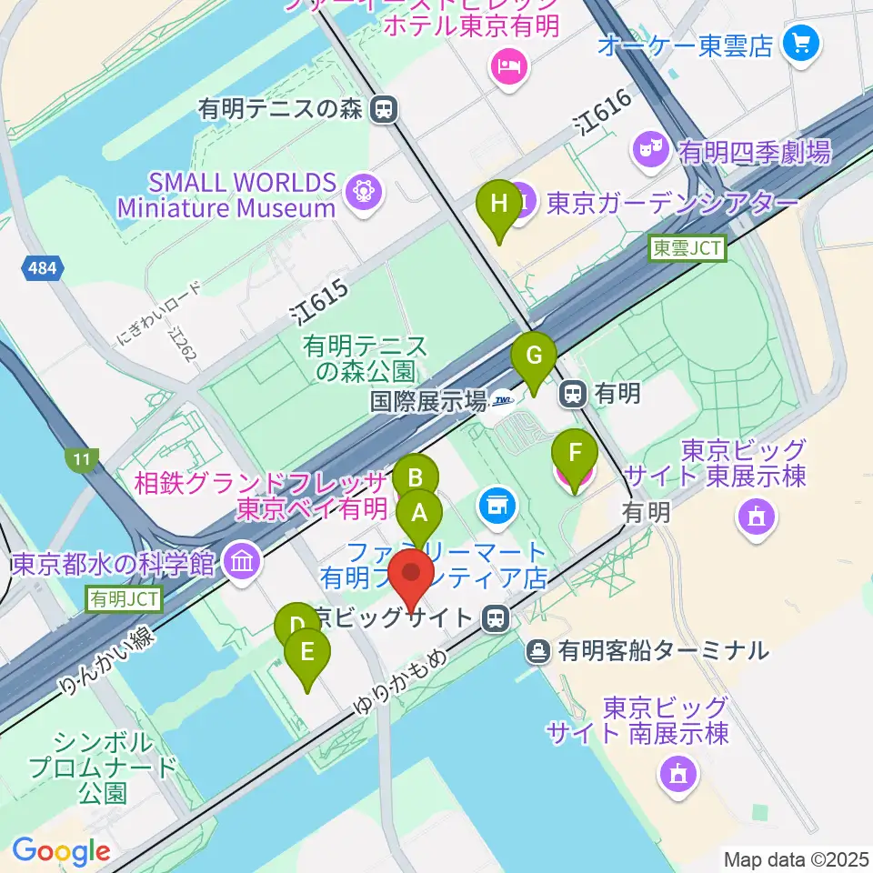 TFTホール周辺のホテル一覧地図