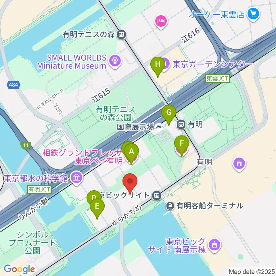 TFTホール周辺のホテル一覧地図