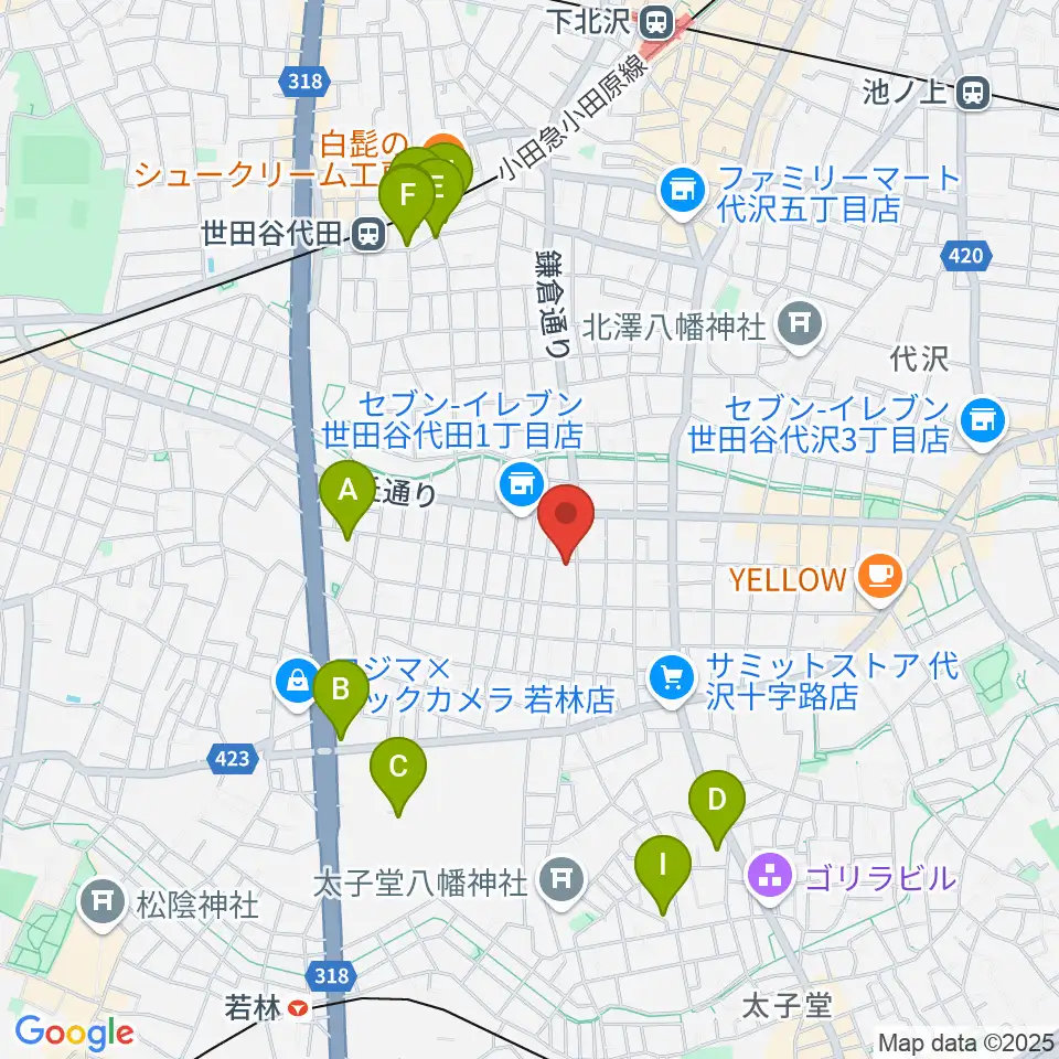 東演パラータ周辺のホテル一覧地図