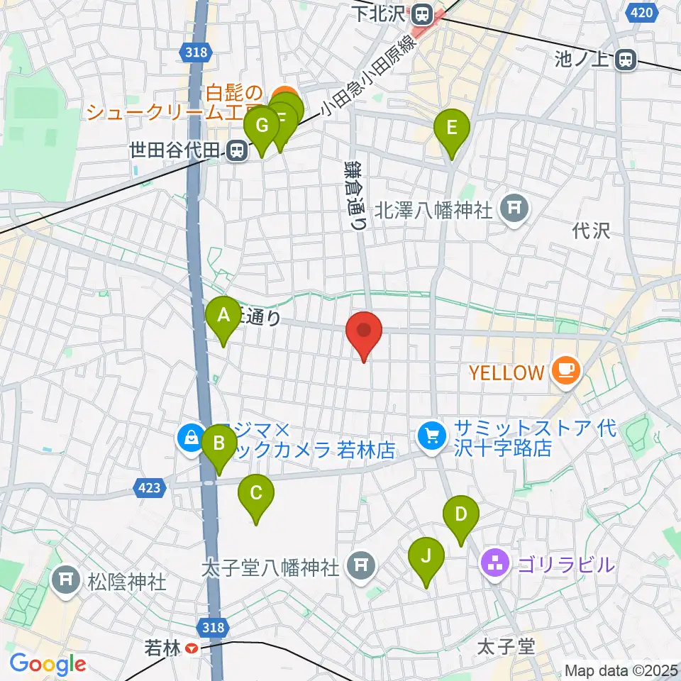 東演パラータ周辺のホテル一覧地図