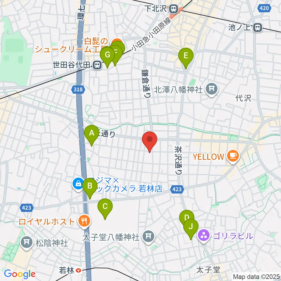 東演パラータ周辺のホテル一覧地図