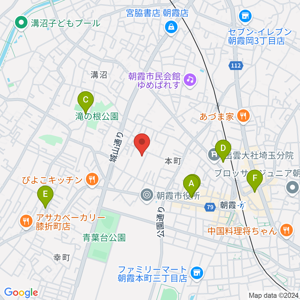 柏屋楽器 朝霞ミュージックセンター周辺のホテル一覧地図