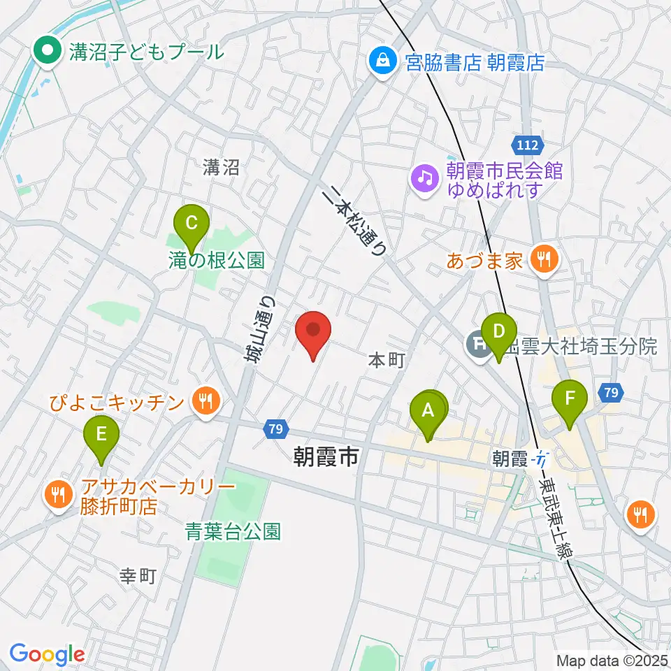 柏屋楽器 朝霞ミュージックセンター周辺のホテル一覧地図
