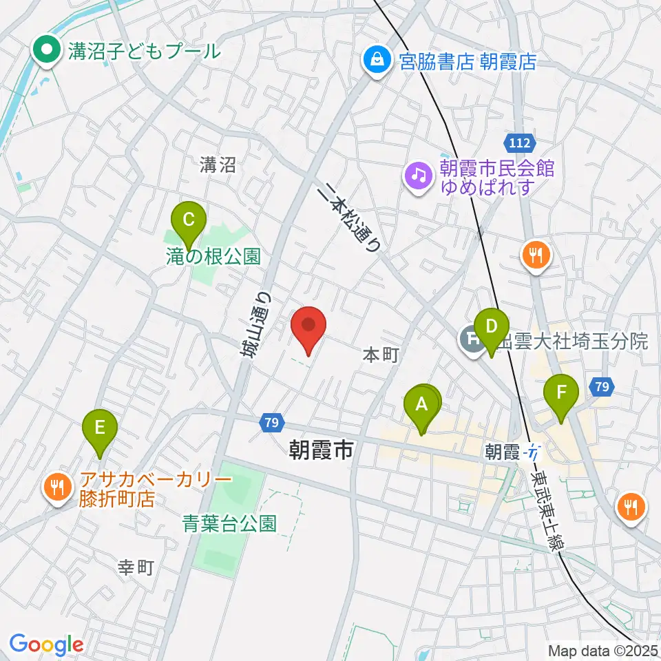 柏屋楽器 朝霞ミュージックセンター周辺のホテル一覧地図