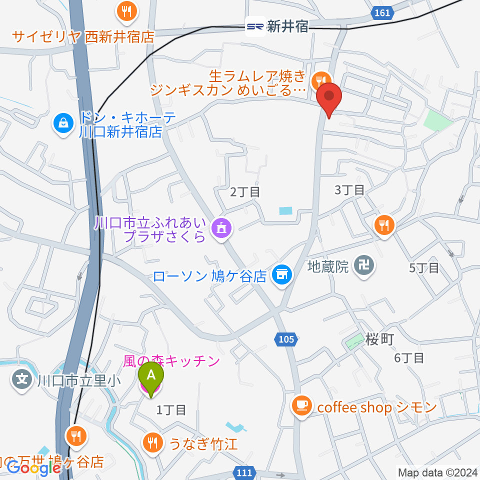 柏屋楽器 鳩ヶ谷ミュージックセンター周辺のホテル一覧地図