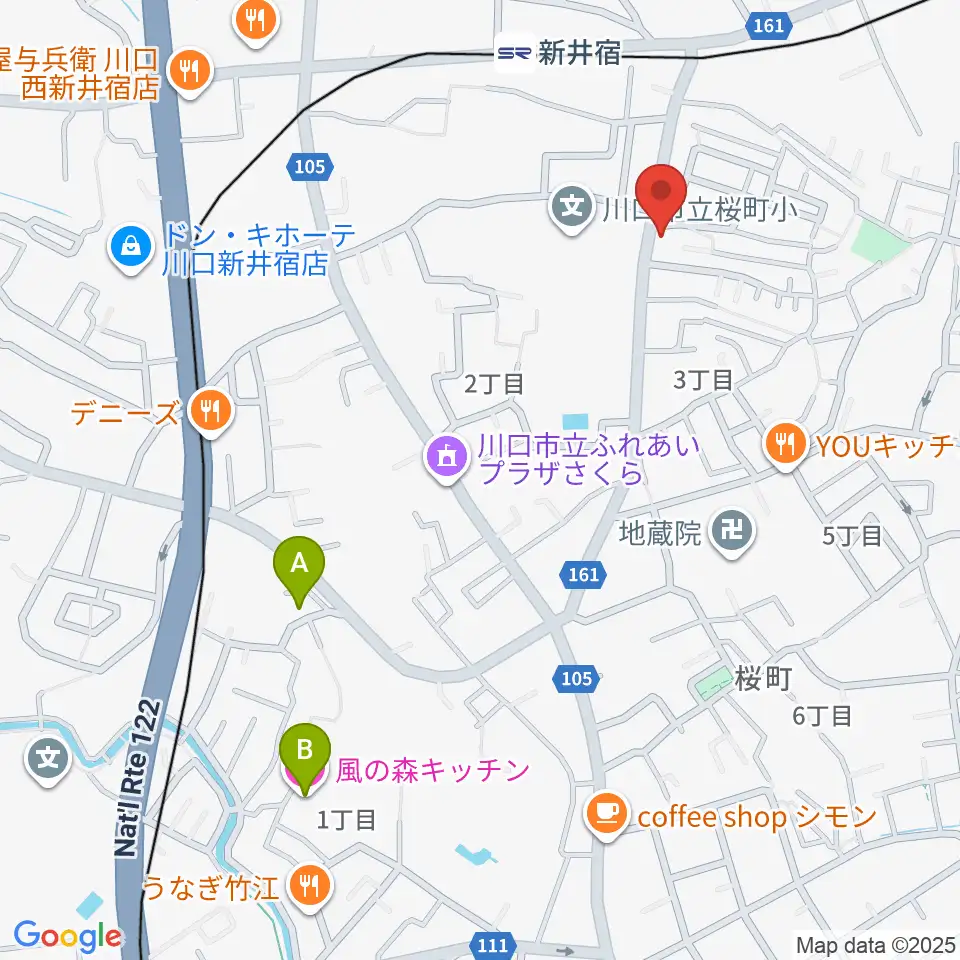 柏屋楽器 鳩ヶ谷ミュージックセンター周辺のホテル一覧地図
