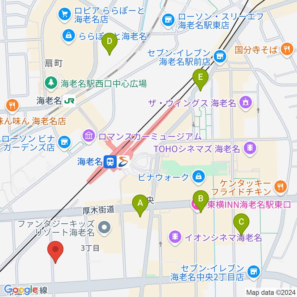 ソルミュージックスクール周辺のホテル一覧地図