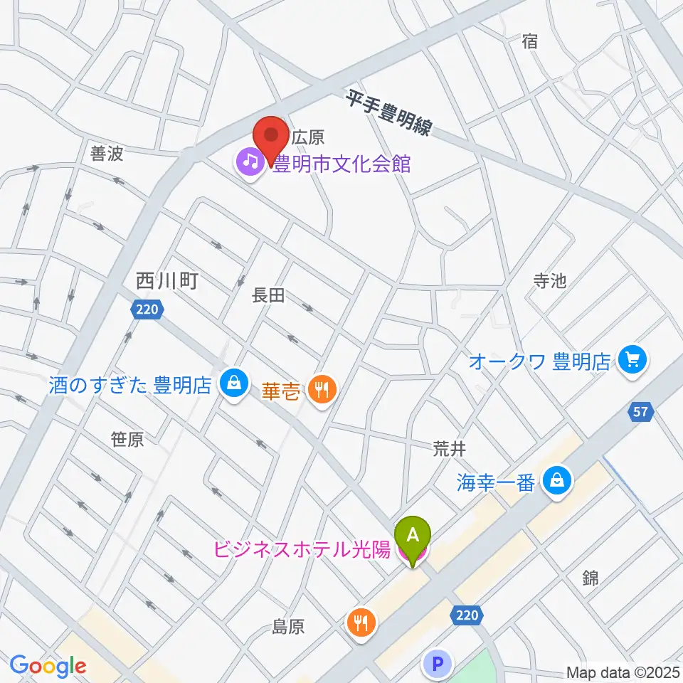 豊明市文化会館周辺のホテル一覧地図