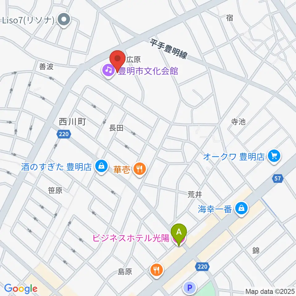 豊明市文化会館周辺のホテル一覧地図