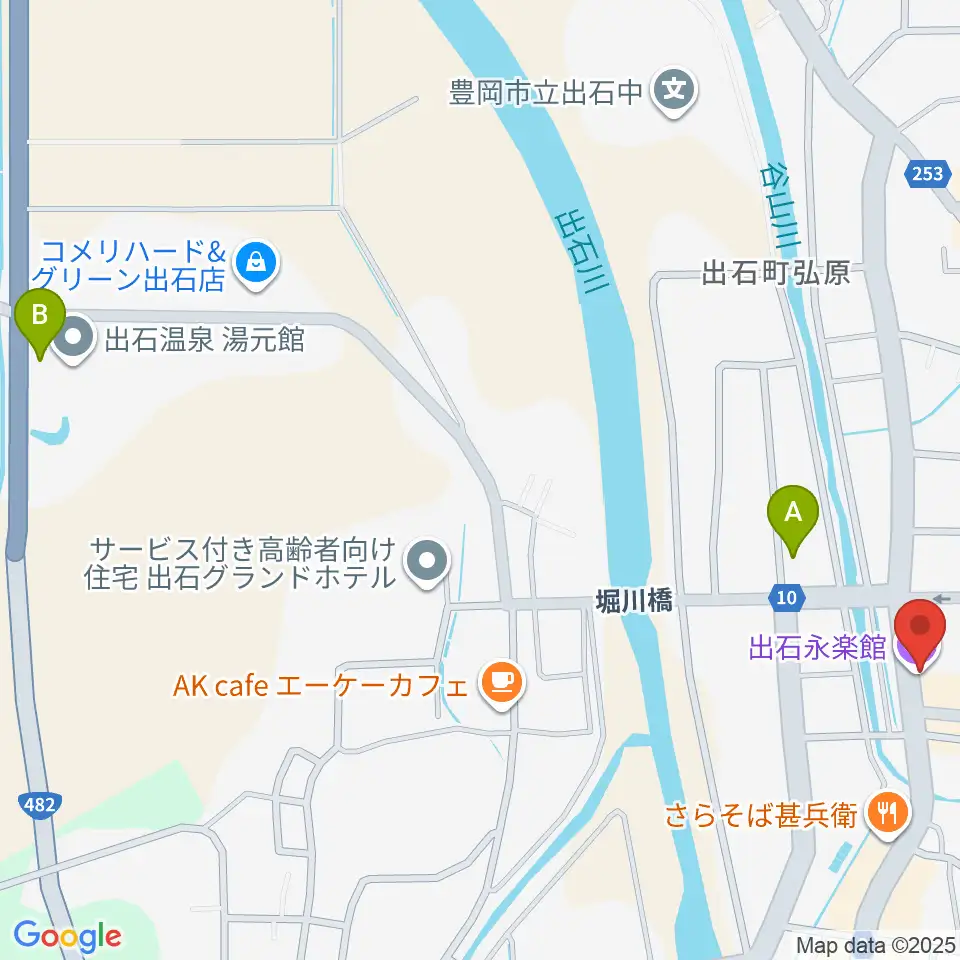 出石永楽館周辺のホテル一覧地図