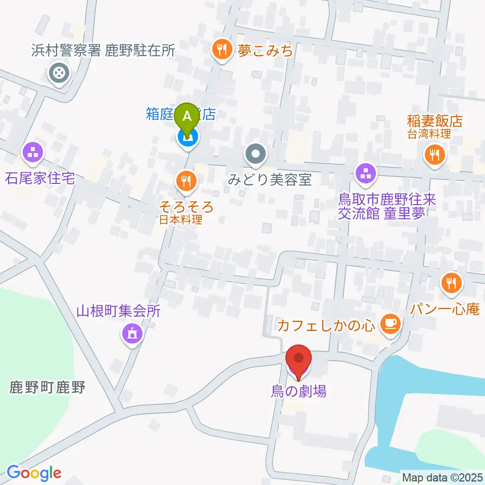 鳥の劇場周辺のホテル一覧地図