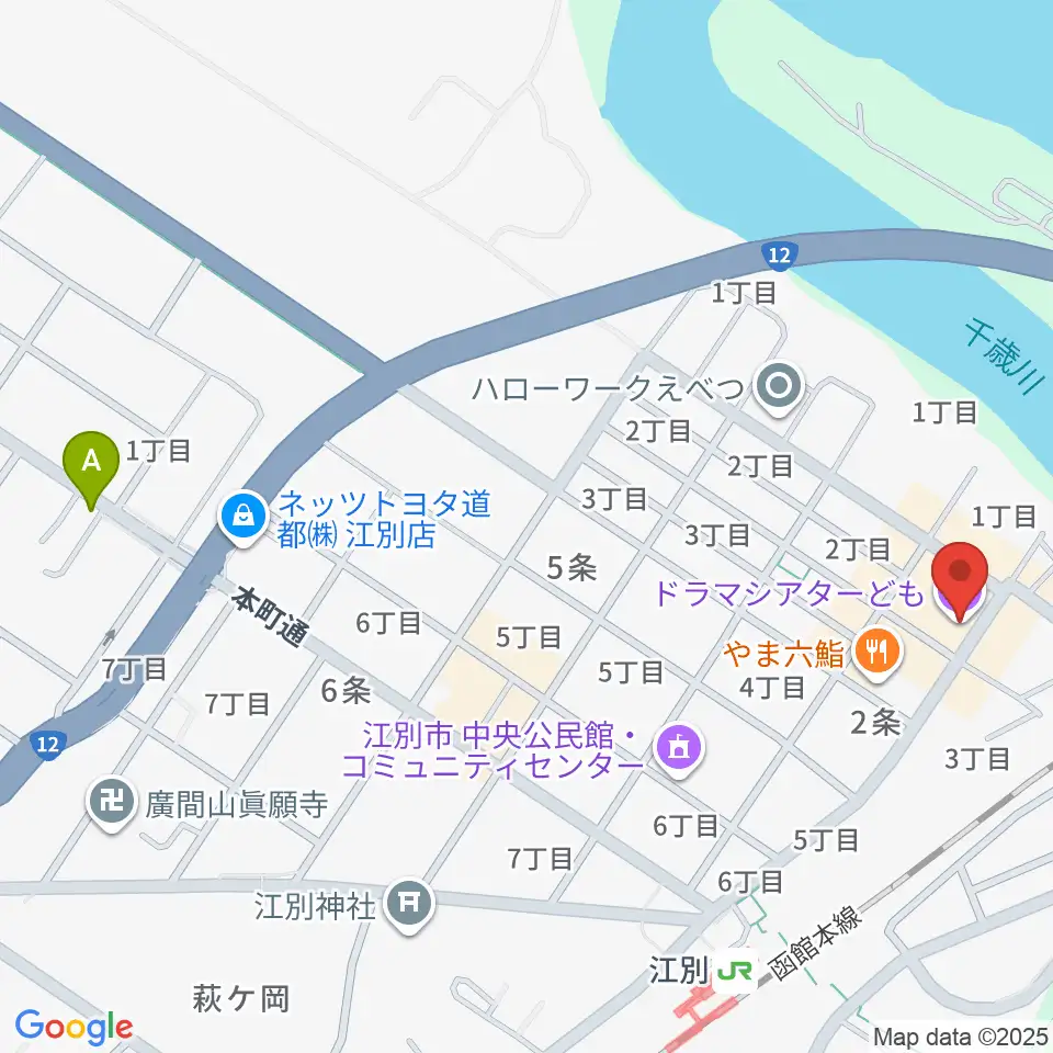 ドラマシアターども周辺のホテル一覧地図